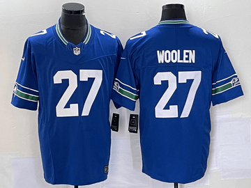 Tariq Woolen Seattle Seahawks blue FUSE jersey