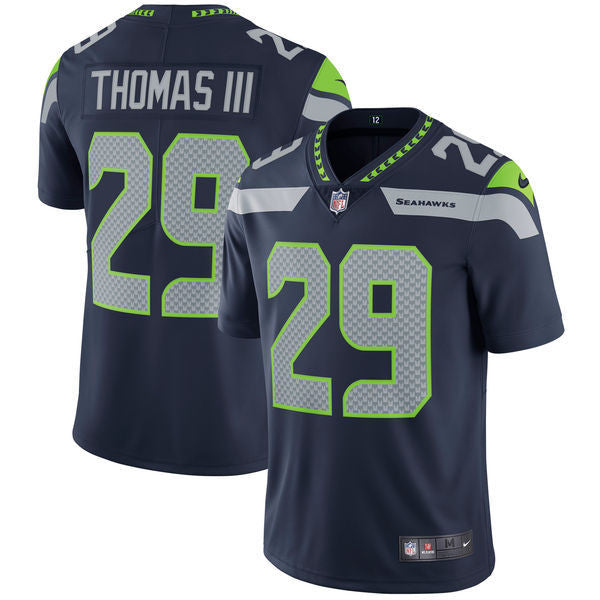 Earl Thomas College Seattle Seahawks navy Vapor jersey
