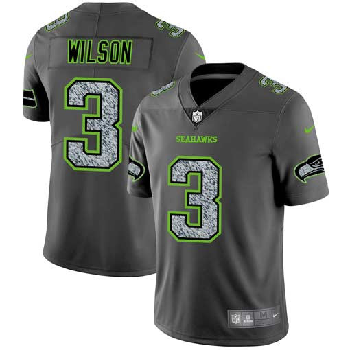 Russell Wilson Seattle Seahawks gray Fashion Static jersey