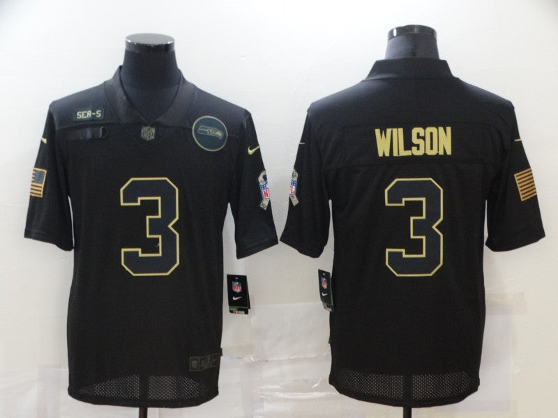 Russell Wilson Seattle Seahawks black Salute To Service jersey
