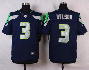 Russell Wilson Seattle Seahawks blue Elite jersey