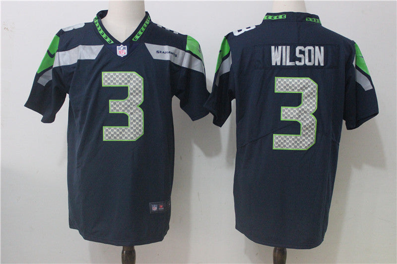 Russell Wilson Seattle Seahawks blue Vapor jersey