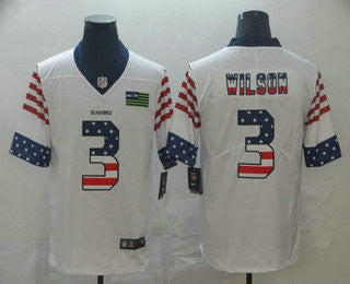 Russell Wilson Seattle Seahawks white jersey