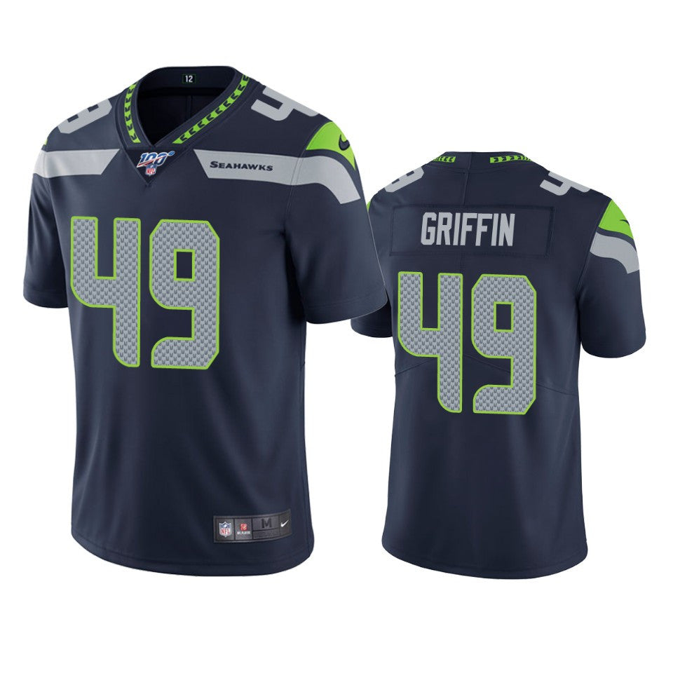 Shaquem Griffin Seattle Seahawks navy Vapor jersey