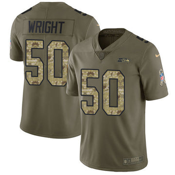 K.J. Wright Seattle Seahawks olive Salute To Service jersey