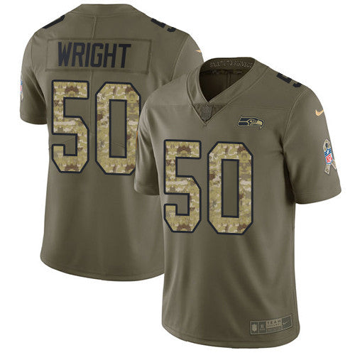 K.J. Wright Seattle Seahawks olive Salute To Service jersey