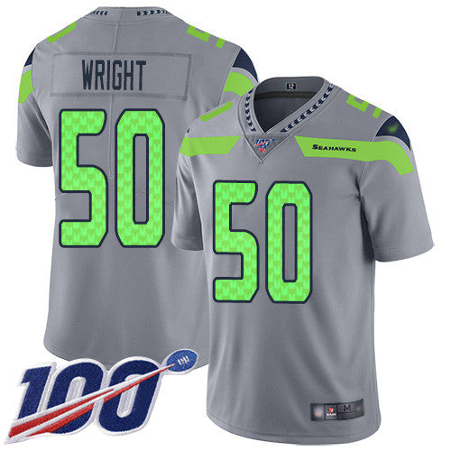 K.J. Wright Seattle Seahawks silver Inverted Legend jersey
