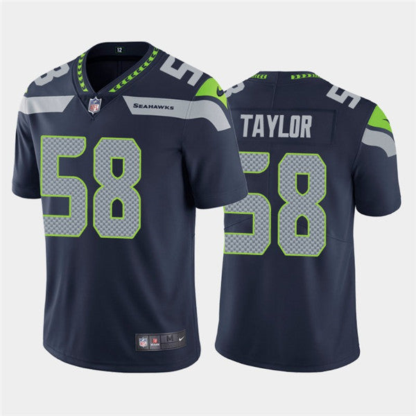 Darrell Taylor Seattle Seahawks navy Vapor jersey