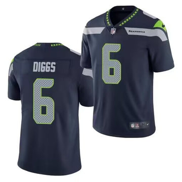 Quandre Diggs Seattle Seahawks navy Vapor jersey