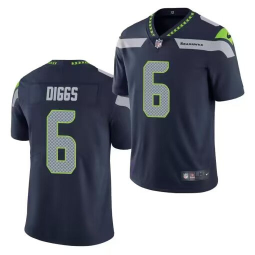 Quandre Diggs Seattle Seahawks navy Vapor jersey