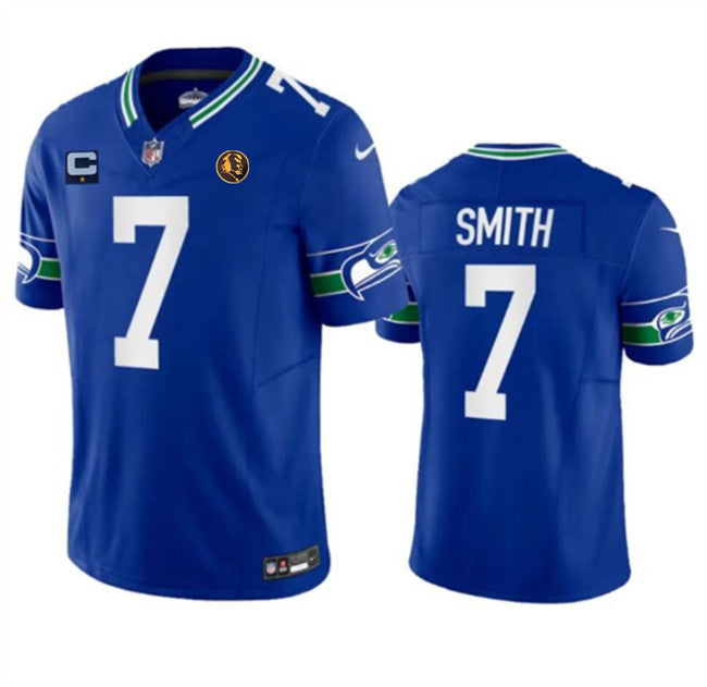 Geno Smith Seattle Seahawks blue Vapor jersey
