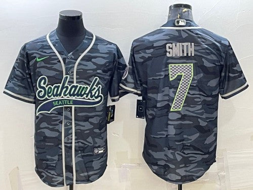 Geno Smith Seattle Seahawks gray Camo jersey