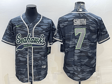 Geno Smith Seattle Seahawks grey Camo jersey