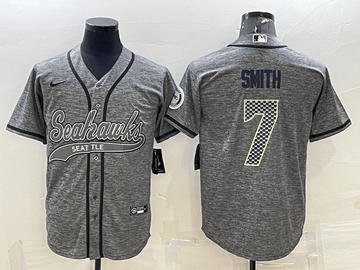 Geno Smith Seattle Seahawks grey jersey
