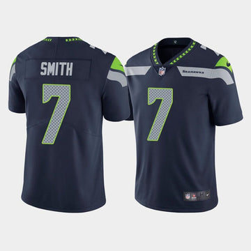 Geno Smith Seattle Seahawks navy Vapor jersey