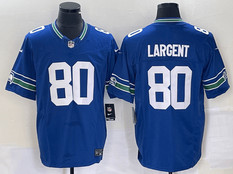 Steve Largent Seattle Seahawks blue FUSE jersey