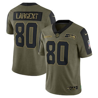 Steve Largent Seattle Seahawks olive Salute To Service jersey