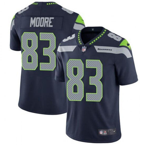David Moore Seattle Seahawks navy Vapor jersey