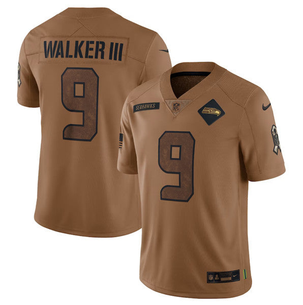 Kenneth Walker III Seattle Seahawks brown Salute To Service jersey