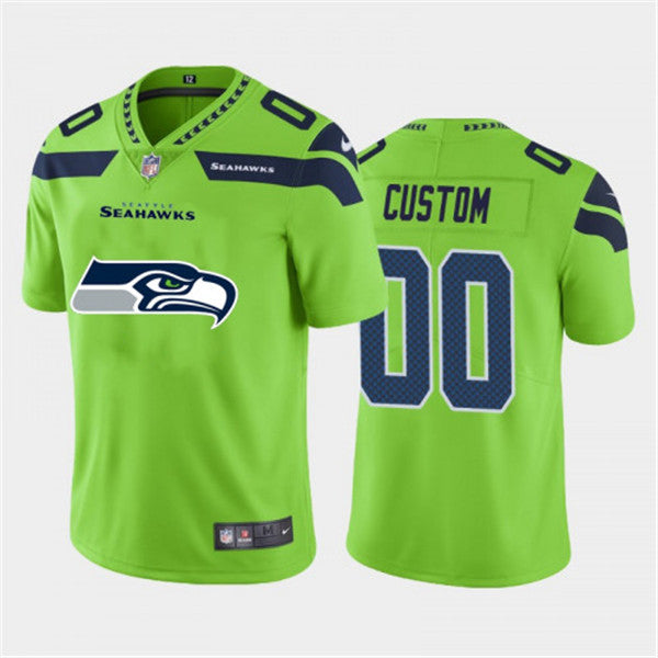 Custom Seattle Seahawks green Limited jersey