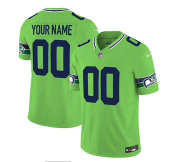 Custom Seattle Seahawks green Limited jersey