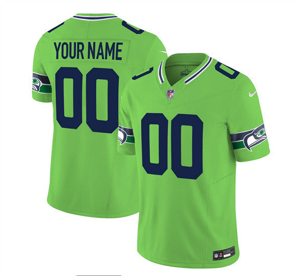 Custom Seattle Seahawks green Limited jersey