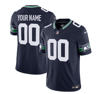 Custom Seattle Seahawks navy Limited jersey