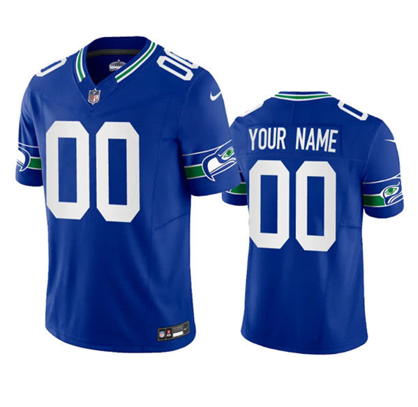 Custom Seattle Seahawks royal Limited jersey