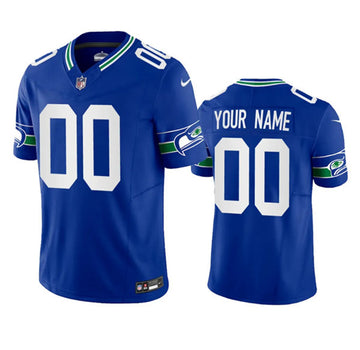 Custom Seattle Seahawks royal Limited jersey