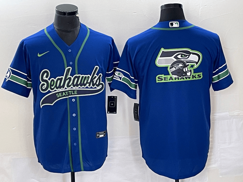 Logo Seattle Seahawks blue jersey