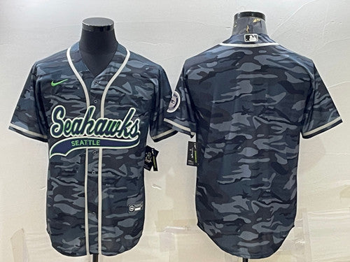Blank Gray Seattle Seahawks camo Camo jersey