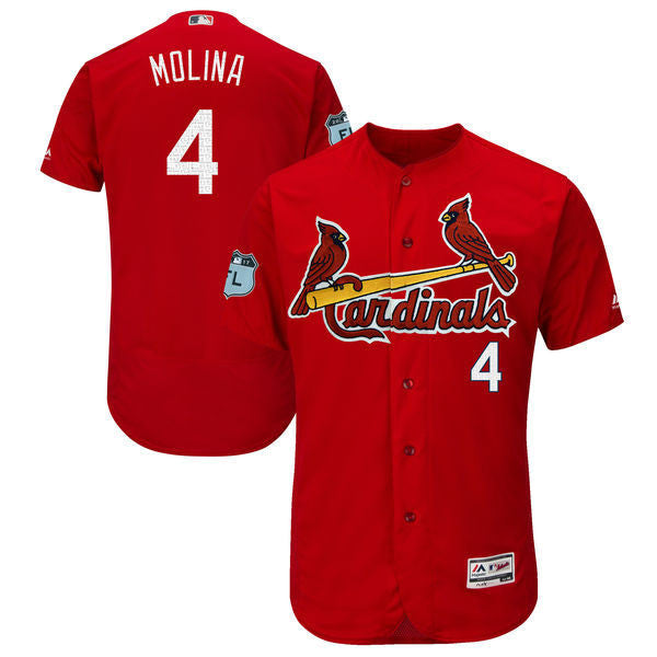 Yadier Molina Majestic St. Louis Cardinals scarlet Authentic jersey
