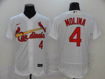 Yadier Molina St. Louis Cardinals white jersey