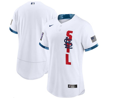 Custom St. Louis Cardinals white All-Star jersey