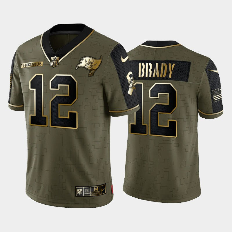 Tom Brady Tampa Bay Buccaneers olive Salute To Service jersey