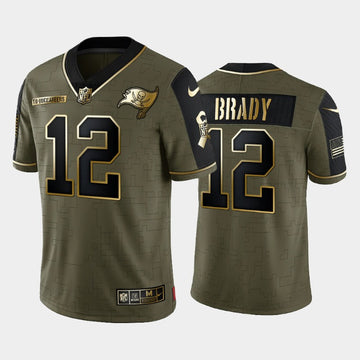 Tom Brady Tampa Bay Buccaneers olive Salute To Service jersey