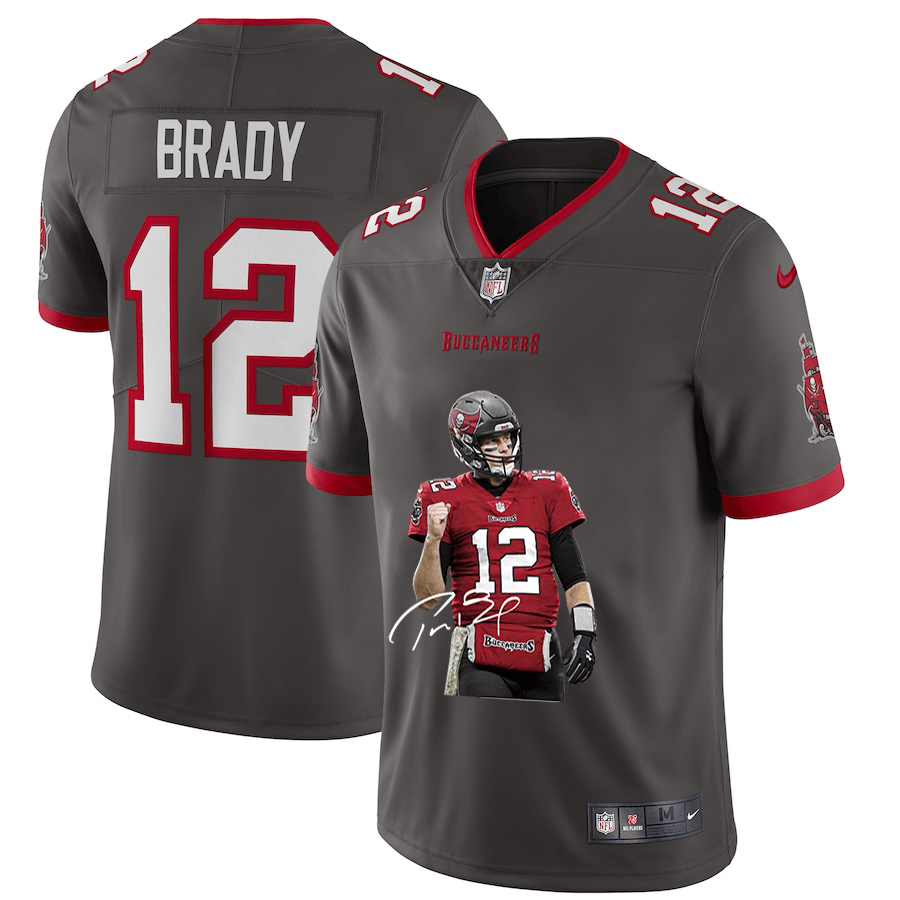 Tom Brady Tampa Bay Buccaneers grey Vapor jersey