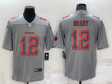 Tom Brady Logo Tampa Bay Buccaneers grey Vapor jersey