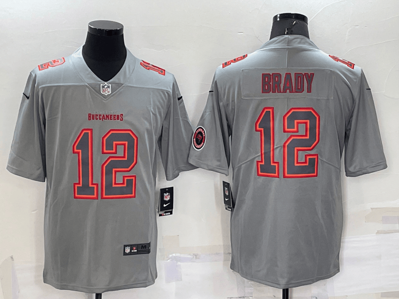 Tom Brady Logo Tampa Bay Buccaneers grey Vapor jersey
