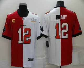 Tom Brady Tampa Bay Buccaneers red Split jersey