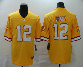 Tom Brady Tampa Bay Buccaneers yellow Vapor jersey