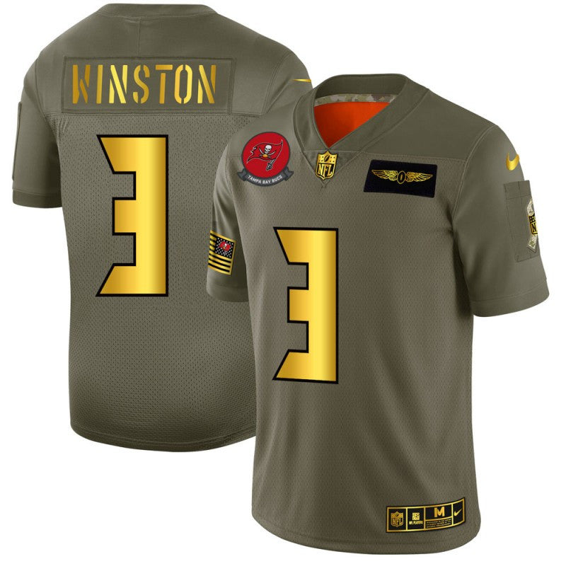Jameis Winston Tampa Bay Buccaneers olive Salute To Service jersey
