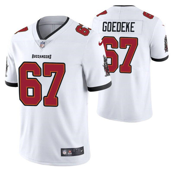 Luke Goedeke Tampa Bay Buccaneers white Vapor jersey