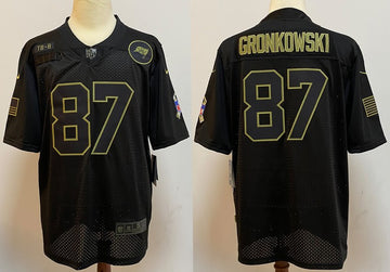 Rob Gronkowski Tampa Bay Buccaneers black Salute To Service jersey