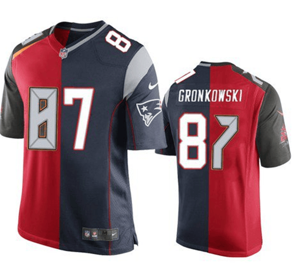 Rob Gronkowski Tampa Bay Buccaneers red Split jersey