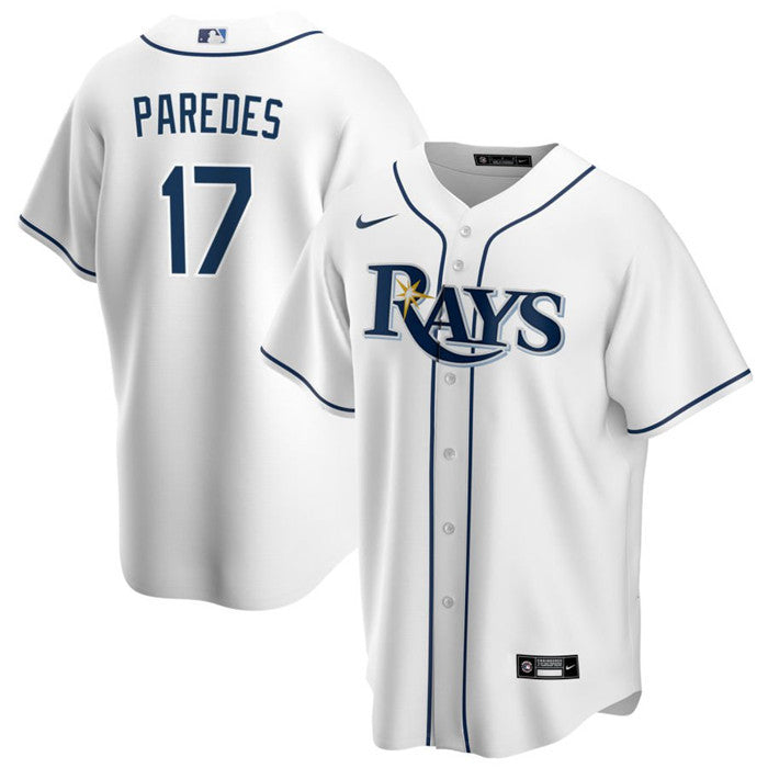 Isaac Paredes Tampa Bay Rays white jersey