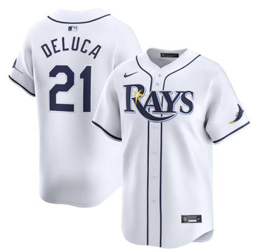 Jonny DeLuca Tampa Bay Rays white Limited jersey