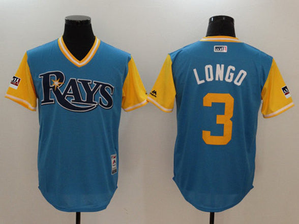 Evan Longoria Longo Majestic Tampa Bay Rays royal jersey