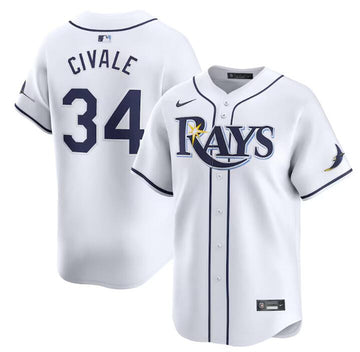 Aron Civale Tampa Bay Rays white Limited jersey
