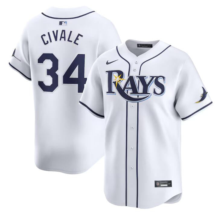 Aron Civale Tampa Bay Rays white Limited jersey